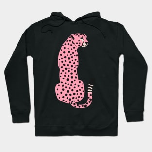 Pink Leopard | African Cheetah | Tropical Pop Art Hoodie